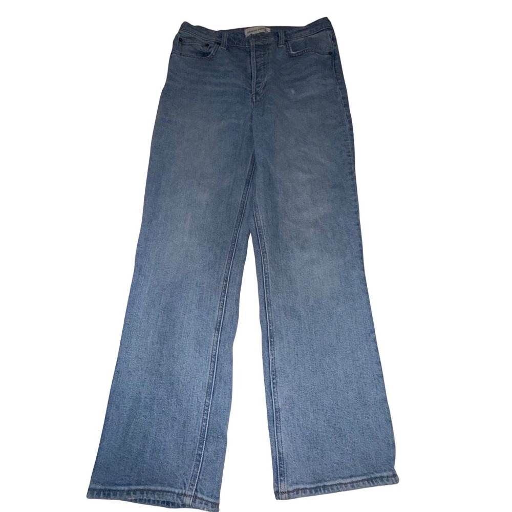 Denim Forum The Arlo High Rise Straight‎ Jeans 29 Blue Light Wash Aritzia Denim